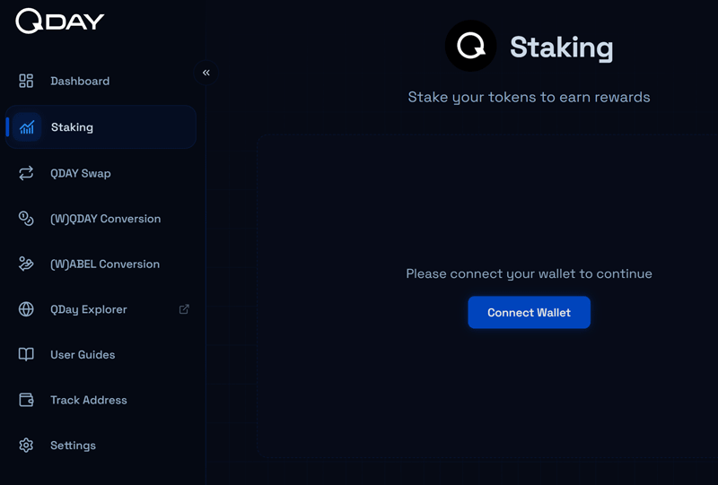 Staking portal homepage